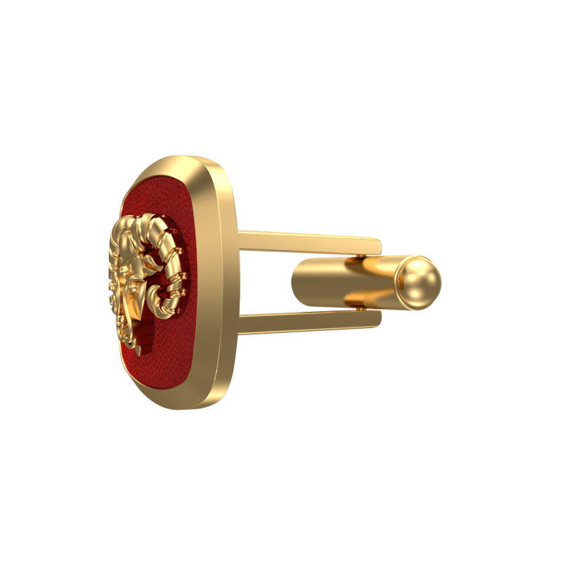 Aries Zodiac , Constellation Cufflink Set with 18kt Gold & Black Ruthenium Plating on Brass.