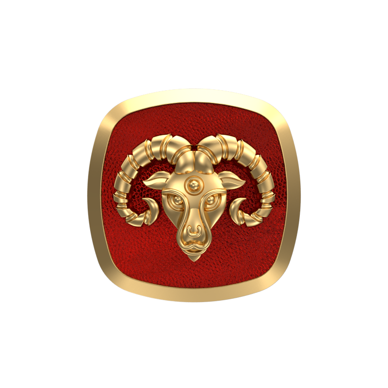 Aries Zodiac , Constellation Cufflink Set with 18kt Gold & Black Ruthenium Plating on Brass.