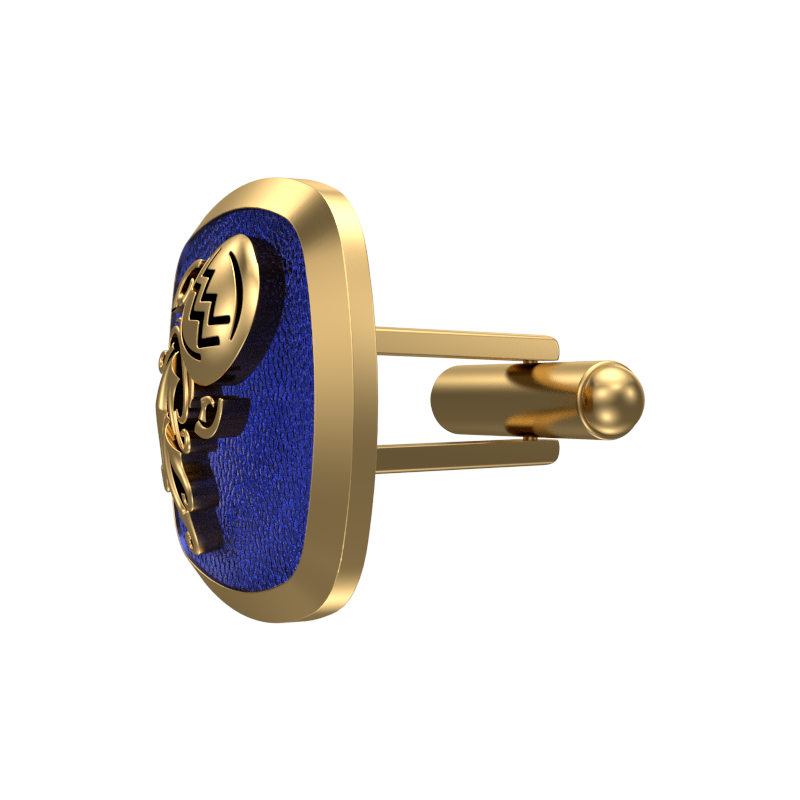Aquarius Zodiac , Constellation Cufflink Set with 18kt Gold & Black Ruthenium Plating on Brass.