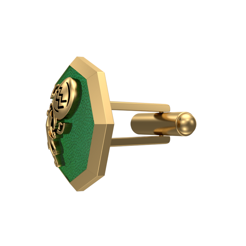 Aquarius Zodiac , Constellation Cufflink Set with 18kt Gold & Black Ruthenium Plating on Brass.