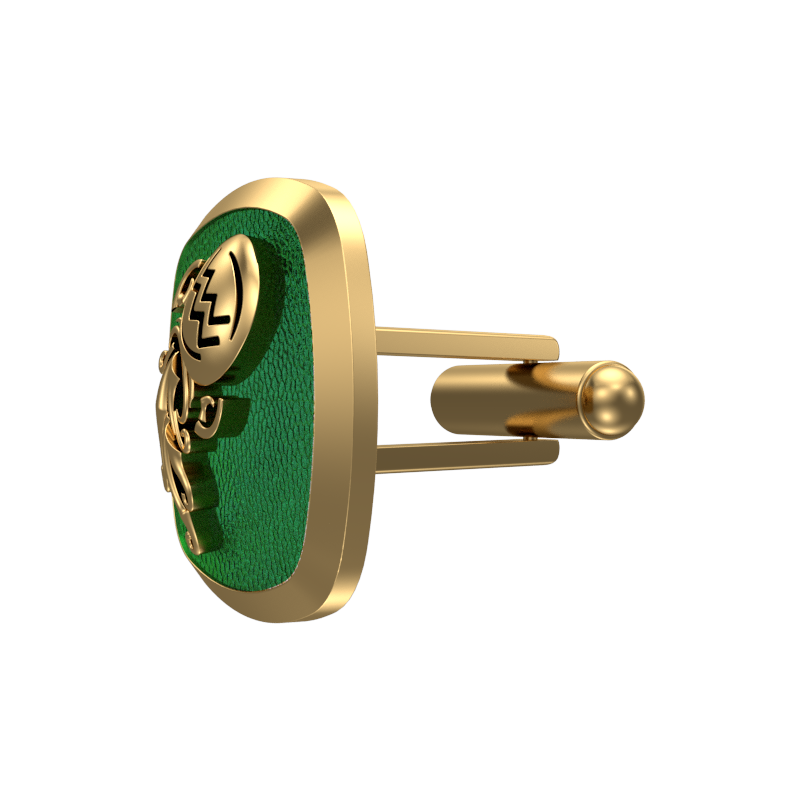 Aquarius Zodiac , Constellation Cufflink Set with 18kt Gold & Black Ruthenium Plating on Brass.