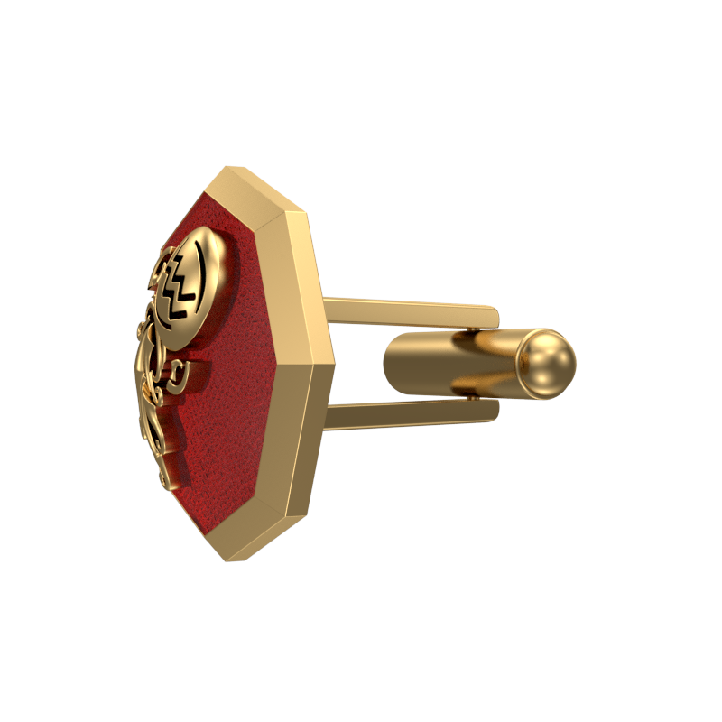 Aquarius Zodiac , Constellation Cufflink Set with 18kt Gold & Black Ruthenium Plating on Brass.