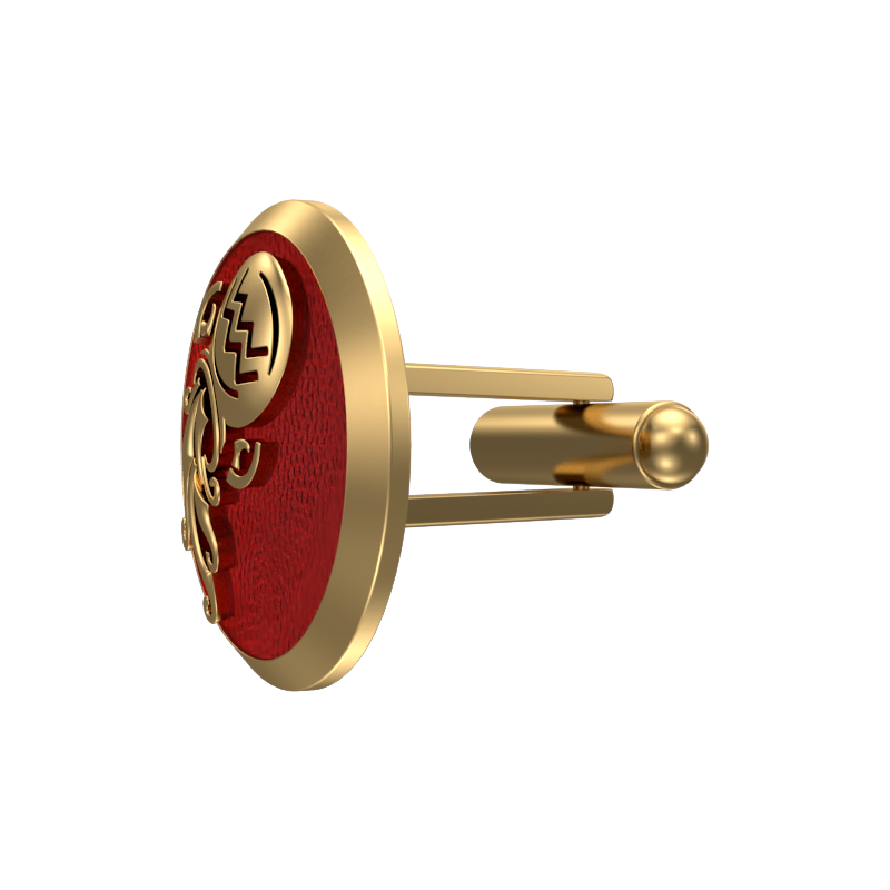 Aquarius Zodiac , Constellation Cufflink Set with 18kt Gold & Black Ruthenium Plating on Brass.