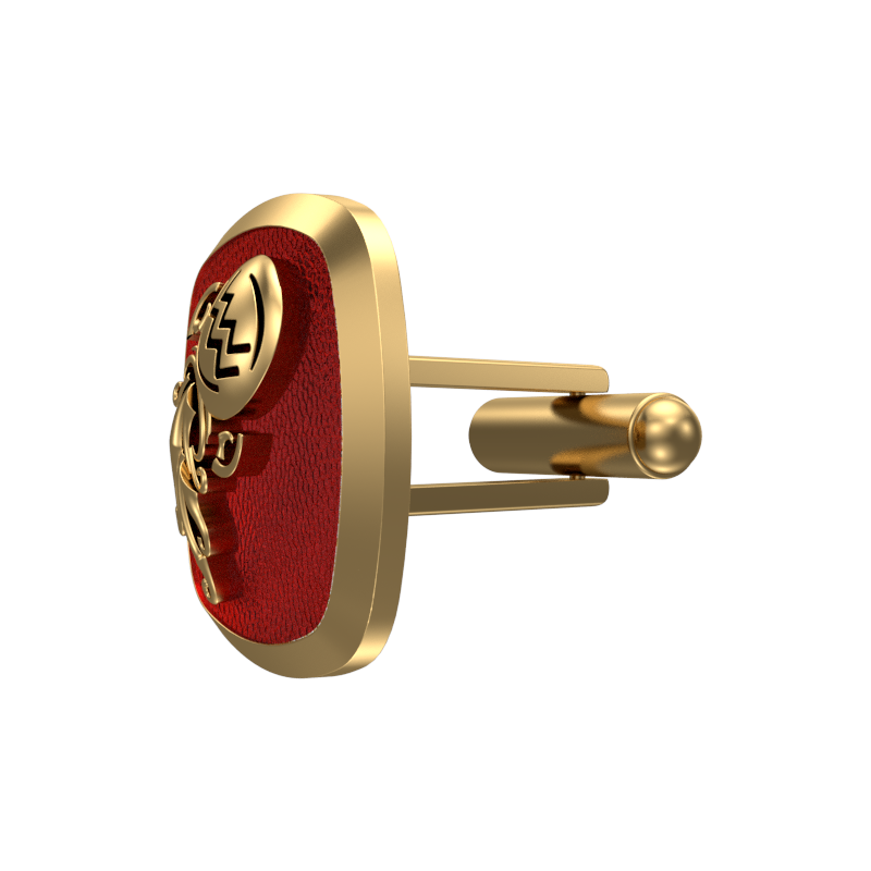 Aquarius Zodiac , Constellation Cufflink Set with 18kt Gold & Black Ruthenium Plating on Brass.