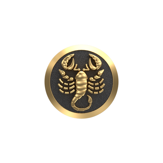 Scorpio Zodiac , Constellation Cufflink Set with 18kt Gold & Black Ruthenium Plating on Brass.