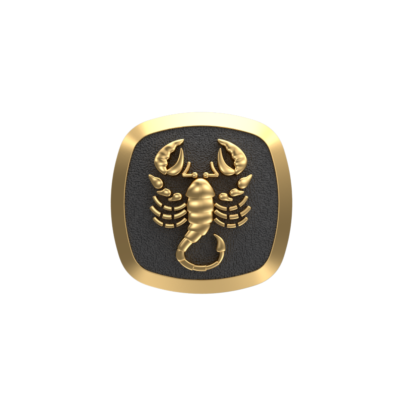 Scorpio Zodiac , Constellation Cufflink Set with 18kt Gold & Black Ruthenium Plating on Brass.