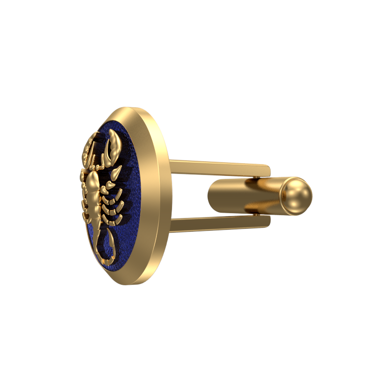 Scorpio Zodiac , Constellation Cufflink Set with 18kt Gold & Black Ruthenium Plating on Brass.