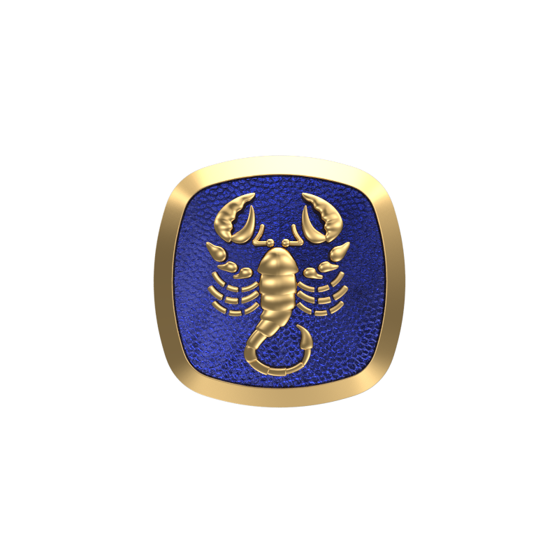 Scorpio Zodiac , Constellation Cufflink Set with 18kt Gold & Black Ruthenium Plating on Brass.