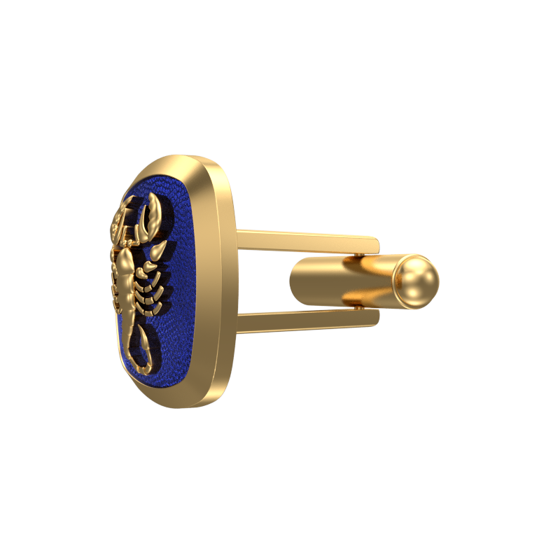 Scorpio Zodiac , Constellation Cufflink Set with 18kt Gold & Black Ruthenium Plating on Brass.