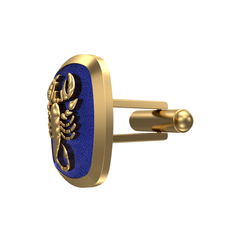 Scorpio Zodiac , Constellation Cufflink Set with 18kt Gold & Black Ruthenium Plating on Brass.