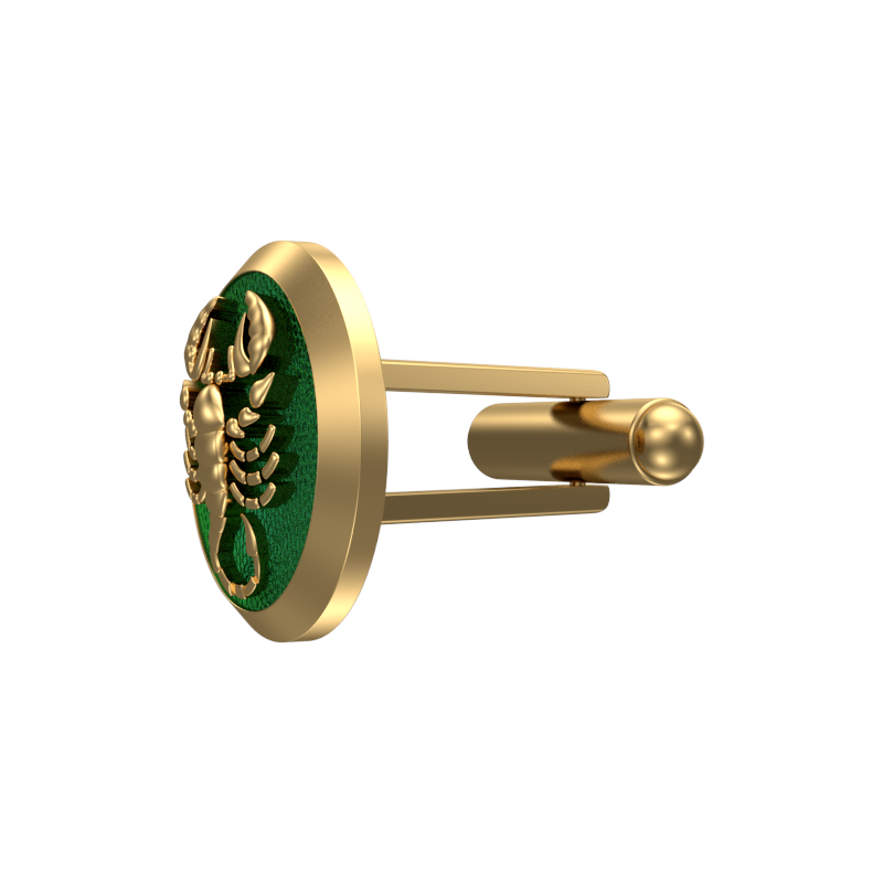 Scorpio Zodiac , Constellation Cufflink Set with 18kt Gold & Black Ruthenium Plating on Brass.