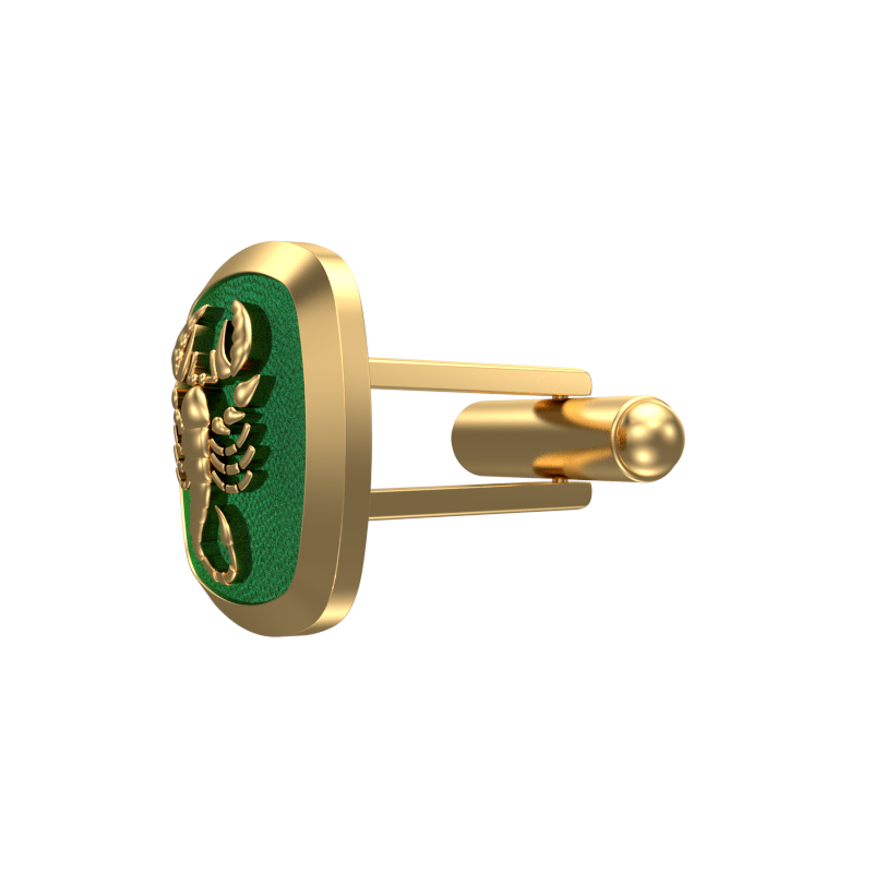 Scorpio Zodiac , Constellation Cufflink Set with 18kt Gold & Black Ruthenium Plating on Brass.