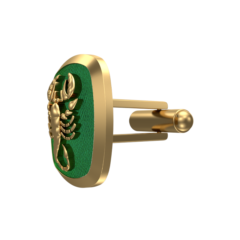 Scorpio Zodiac , Constellation Cufflink Set with 18kt Gold & Black Ruthenium Plating on Brass.