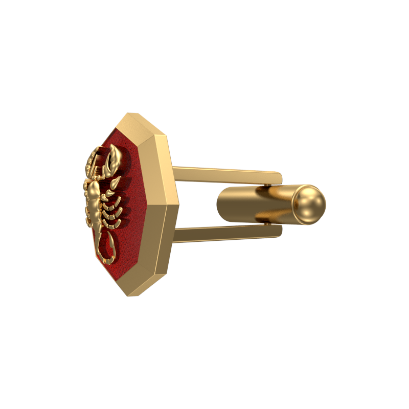 Scorpio Zodiac , Constellation Cufflink Set with 18kt Gold & Black Ruthenium Plating on Brass.