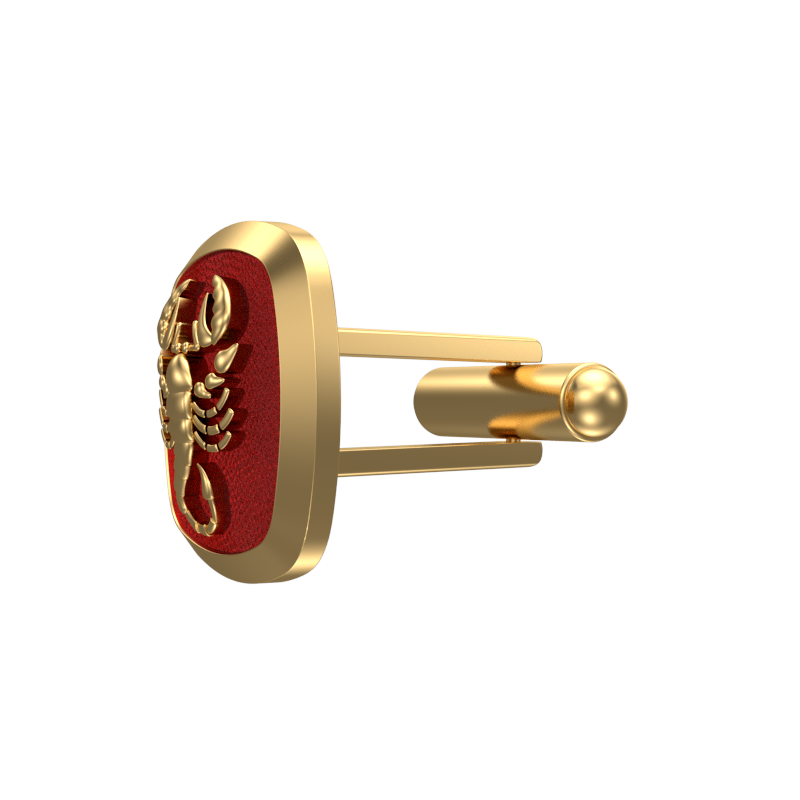 Scorpio Zodiac , Constellation Cufflink Set with 18kt Gold & Black Ruthenium Plating on Brass.
