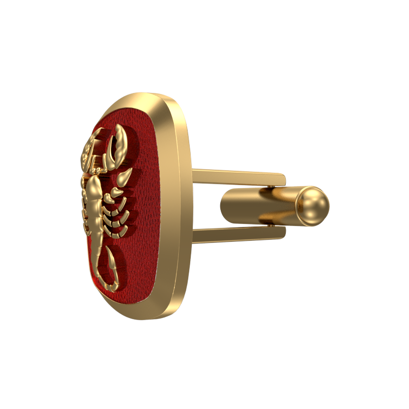 Scorpio Zodiac , Constellation Cufflink Set with 18kt Gold & Black Ruthenium Plating on Brass.