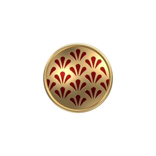 Bloom, Classic Cufflink Set with 18kt Gold Plating and Enamel  on Brass.