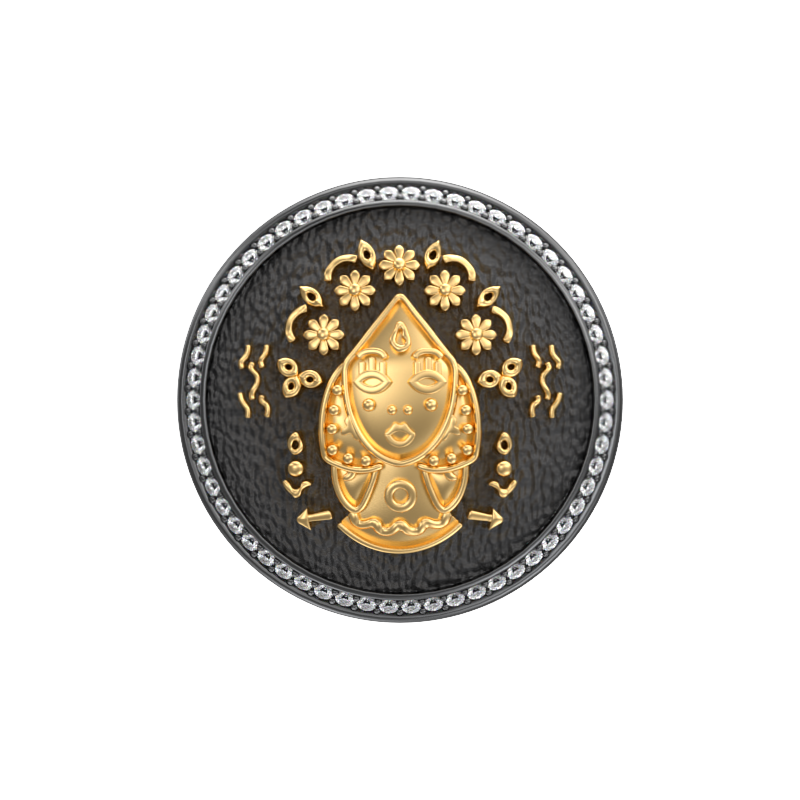 Virgo Zodiac Luxe, Constellation Cufflink Set with CZ Diamonds, 18kt Gold & Black Ruthenium Plating on Brass.
