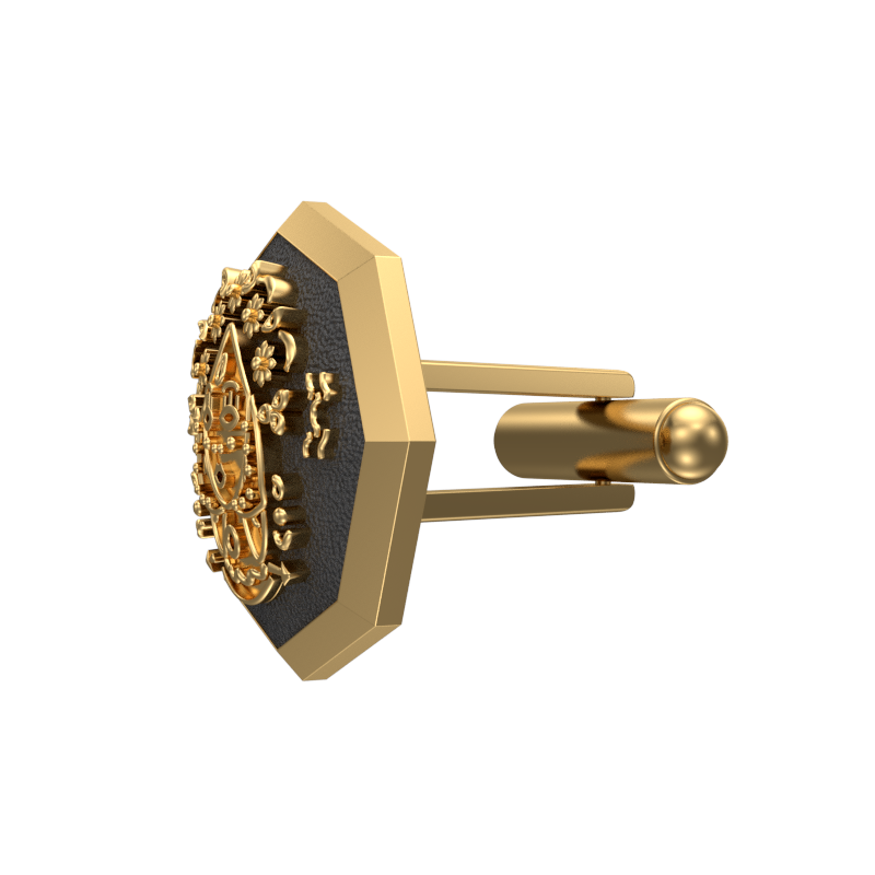 Virgo Zodiac , Constellation Cufflink Set with 18kt Gold & Black Ruthenium Plating on Brass.