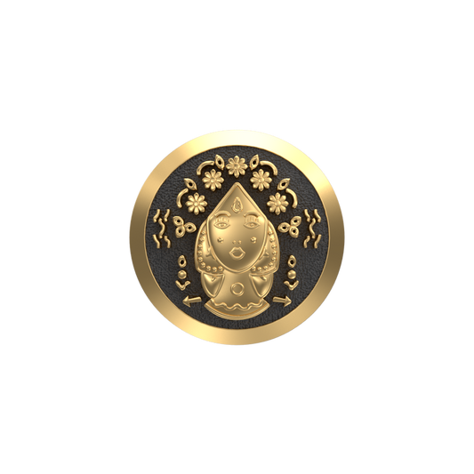 Virgo Zodiac , Constellation Cufflink Set with 18kt Gold & Black Ruthenium Plating on Brass.