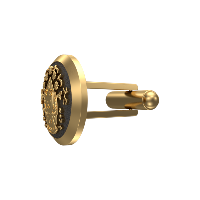 Virgo Zodiac , Constellation Cufflink Set with 18kt Gold & Black Ruthenium Plating on Brass.