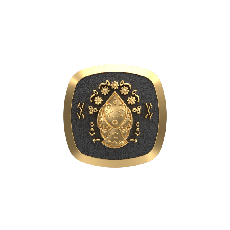 Virgo Zodiac , Constellation Cufflink Set with 18kt Gold & Black Ruthenium Plating on Brass.