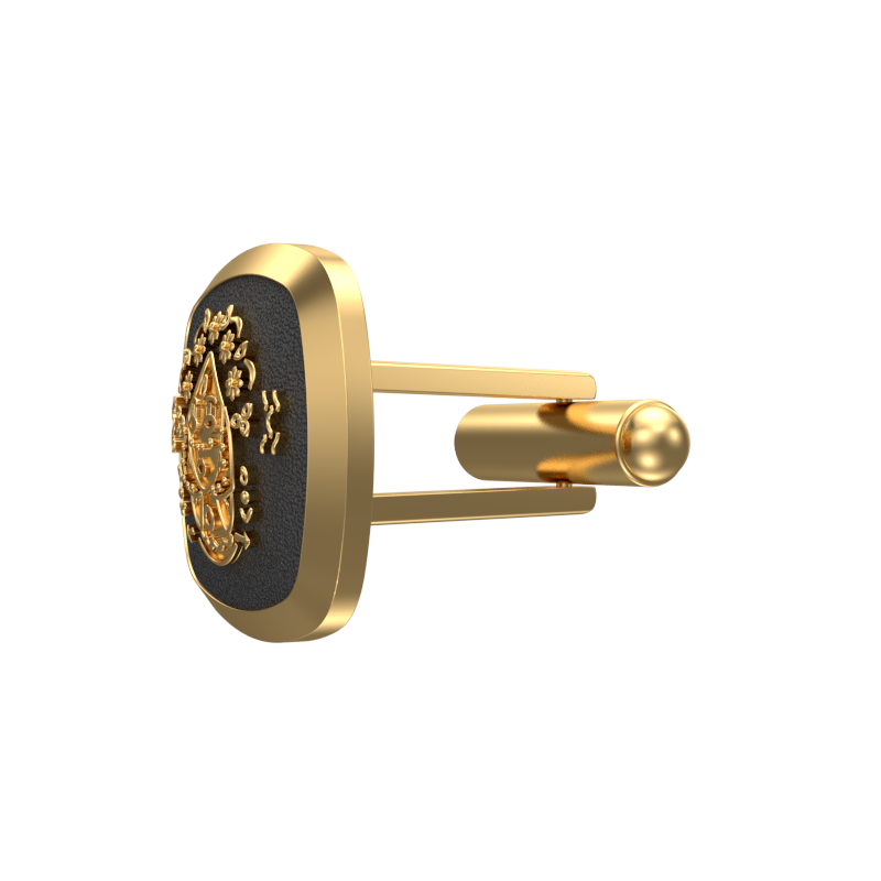 Virgo Zodiac , Constellation Cufflink Set with 18kt Gold & Black Ruthenium Plating on Brass.