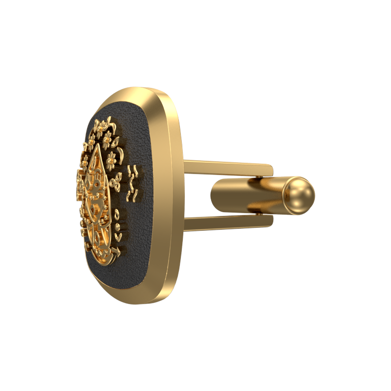 Virgo Zodiac , Constellation Cufflink Set with 18kt Gold & Black Ruthenium Plating on Brass.