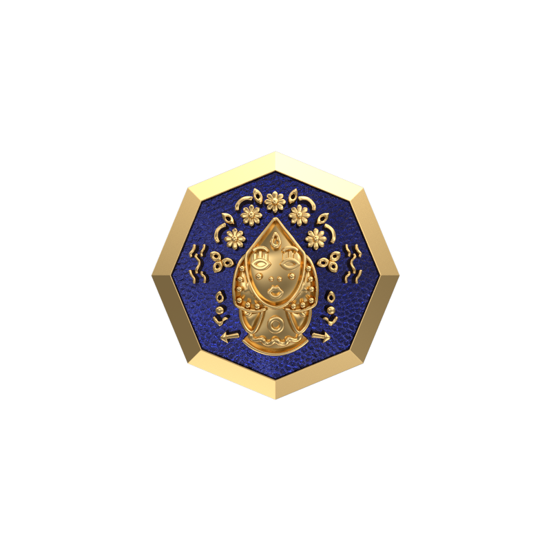 Virgo Zodiac , Constellation Cufflink Set with 18kt Gold & Black Ruthenium Plating on Brass.