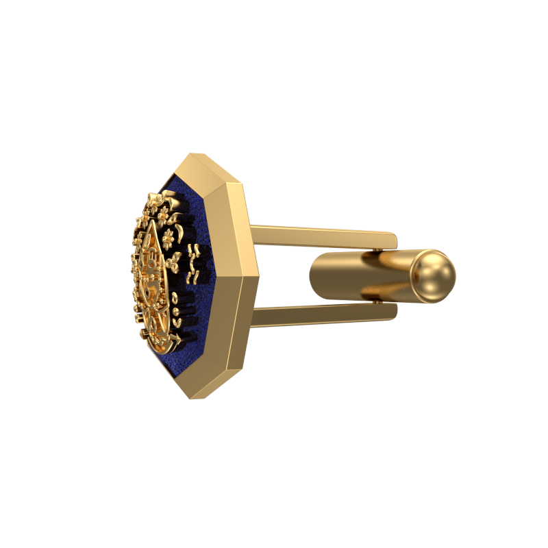 Virgo Zodiac , Constellation Cufflink Set with 18kt Gold & Black Ruthenium Plating on Brass.
