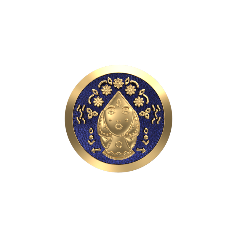 Virgo Zodiac , Constellation Cufflink Set with 18kt Gold & Black Ruthenium Plating on Brass.