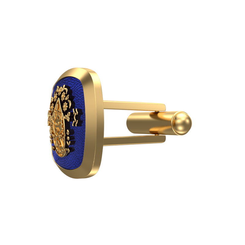 Virgo Zodiac , Constellation Cufflink Set with 18kt Gold & Black Ruthenium Plating on Brass.