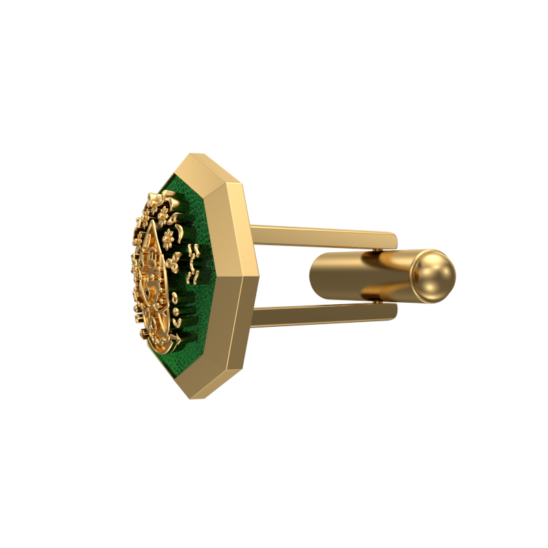 Virgo Zodiac , Constellation Cufflink Set with 18kt Gold & Black Ruthenium Plating on Brass.