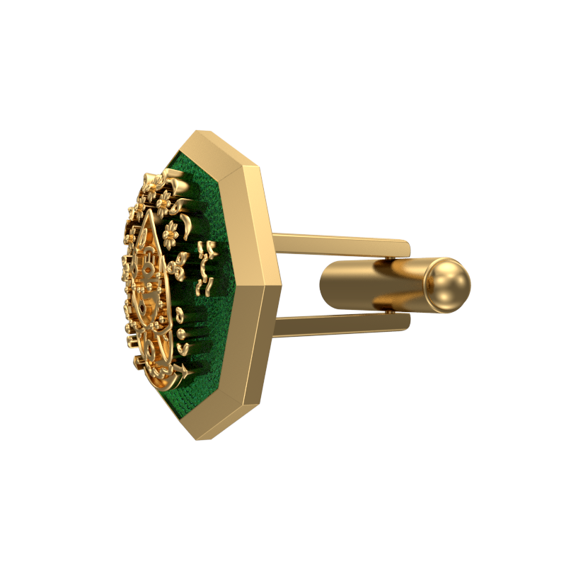 Virgo Zodiac , Constellation Cufflink Set with 18kt Gold & Black Ruthenium Plating on Brass.