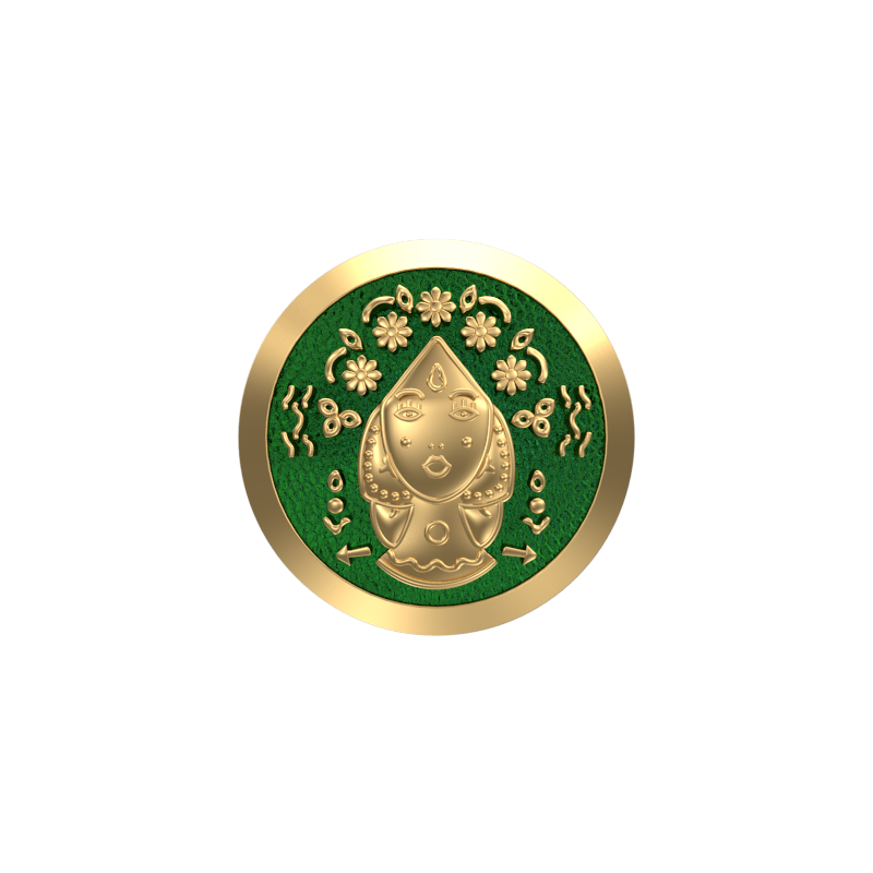Virgo Zodiac , Constellation Cufflink Set with 18kt Gold & Black Ruthenium Plating on Brass.