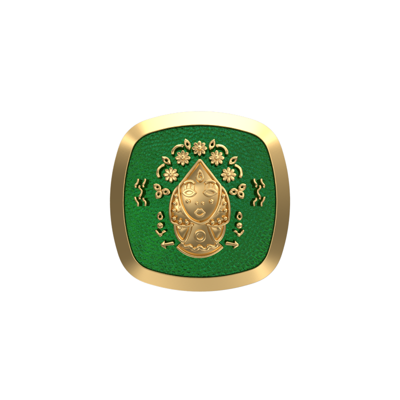 Virgo Zodiac , Constellation Cufflink Set with 18kt Gold & Black Ruthenium Plating on Brass.
