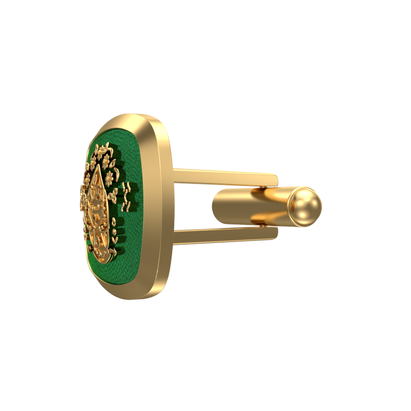 Virgo Zodiac , Constellation Cufflink Set with 18kt Gold & Black Ruthenium Plating on Brass.