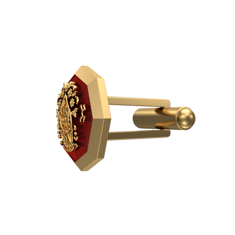 Virgo Zodiac , Constellation Cufflink Set with 18kt Gold & Black Ruthenium Plating on Brass.