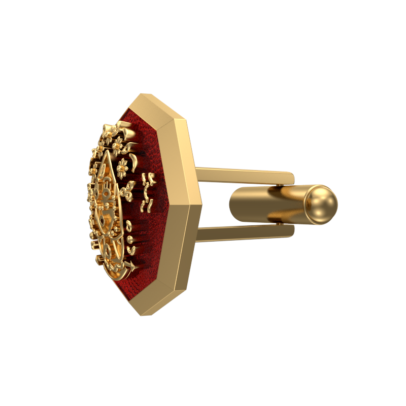 Virgo Zodiac , Constellation Cufflink Set with 18kt Gold & Black Ruthenium Plating on Brass.