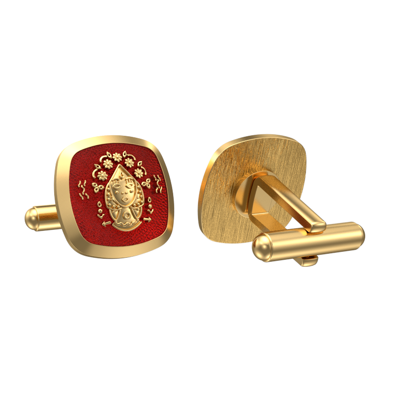 Virgo Zodiac , Constellation Cufflink Set with 18kt Gold & Black Ruthenium Plating on Brass.