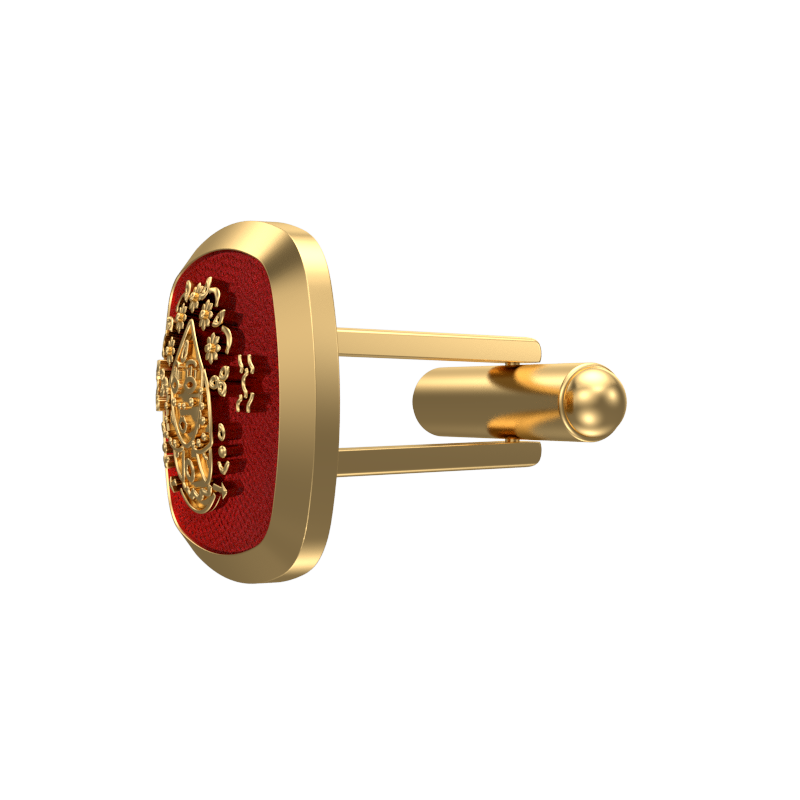 Virgo Zodiac , Constellation Cufflink Set with 18kt Gold & Black Ruthenium Plating on Brass.