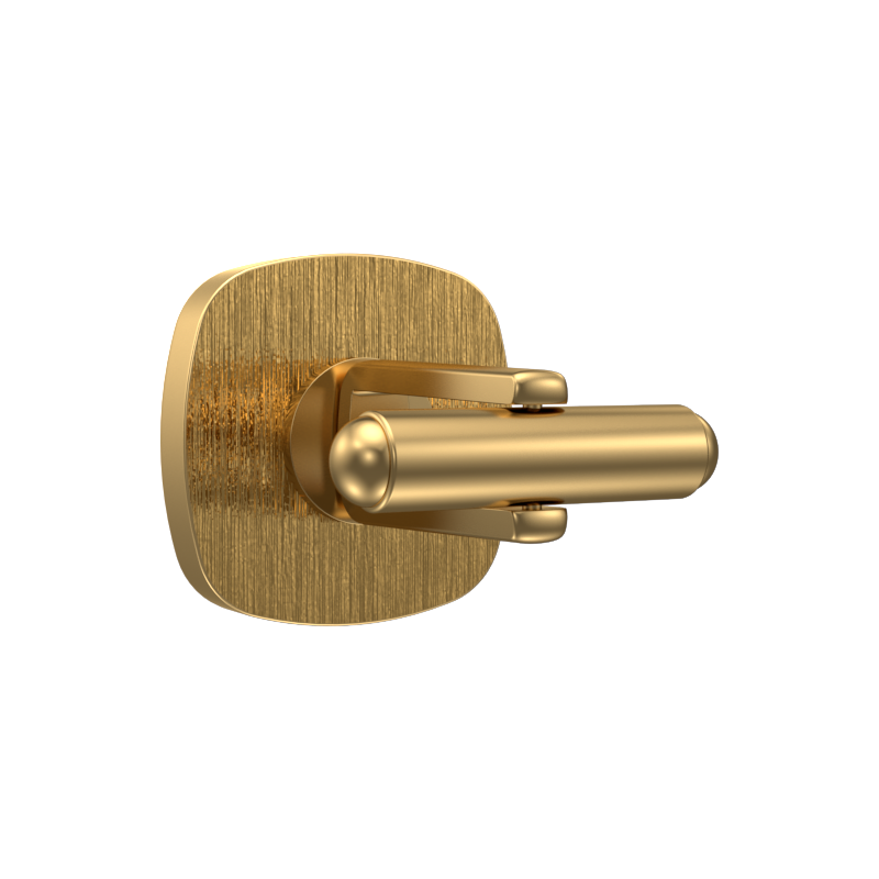 Ornate, Classic Cufflink Set with 18kt Gold Plating and Enamel on Brass.