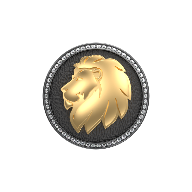 Leo Zodiac Luxe, Constellation Cufflink Set with CZ Diamonds, 18kt Gold & Black Ruthenium Plating on Brass.