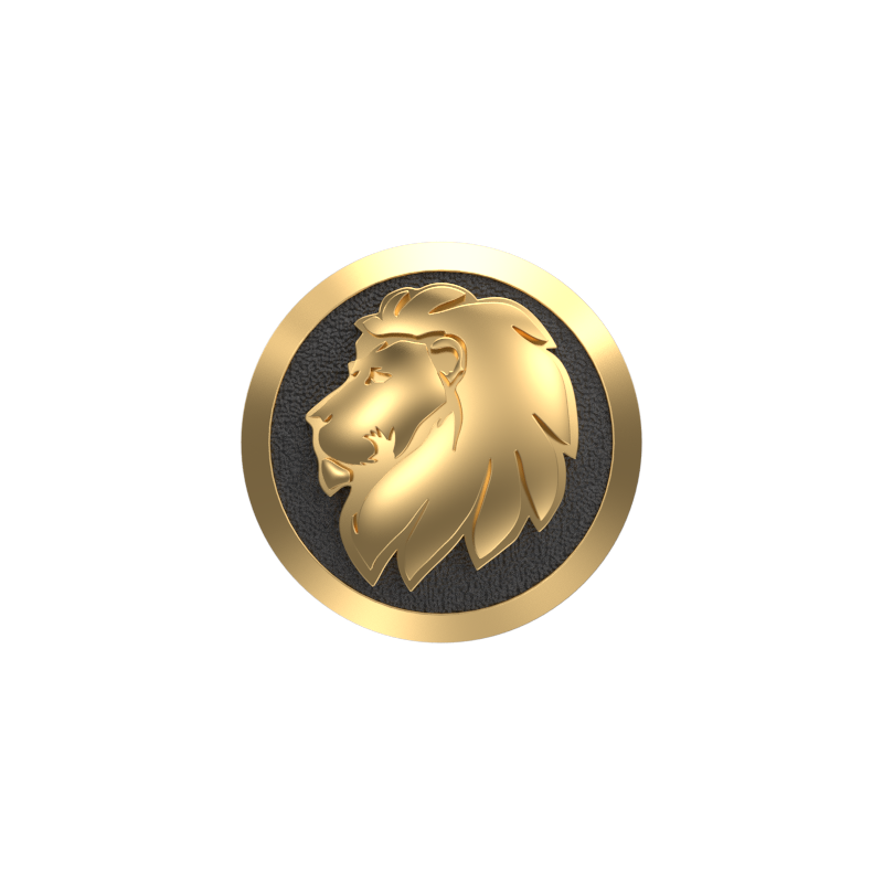 Leo Zodiac , Constellation Cufflink Set with 18kt Gold & Black Ruthenium Plating on Brass.