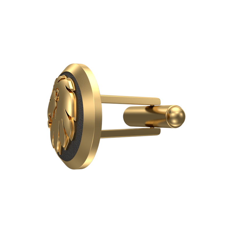 Leo Zodiac , Constellation Cufflink Set with 18kt Gold & Black Ruthenium Plating on Brass.