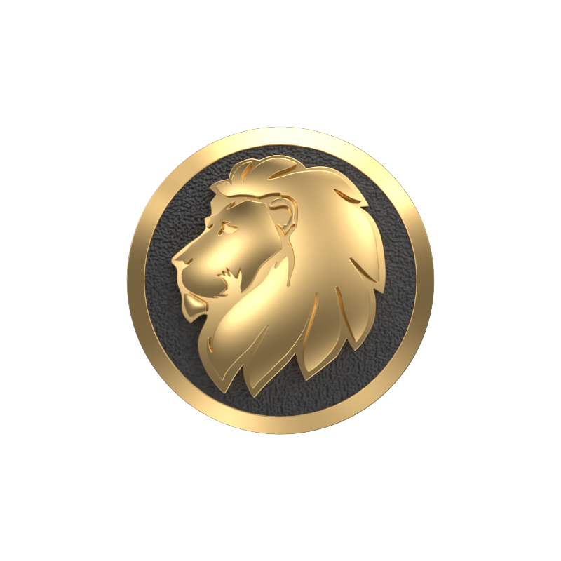 Leo Zodiac , Constellation Cufflink Set with 18kt Gold & Black Ruthenium Plating on Brass.