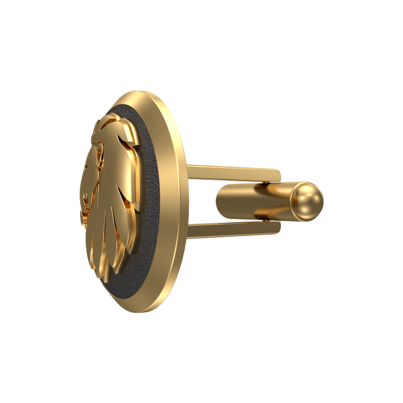 Leo Zodiac , Constellation Cufflink Set with 18kt Gold & Black Ruthenium Plating on Brass.