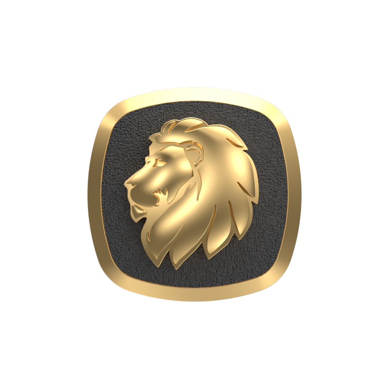 Leo Zodiac , Constellation Cufflink Set with 18kt Gold & Black Ruthenium Plating on Brass.