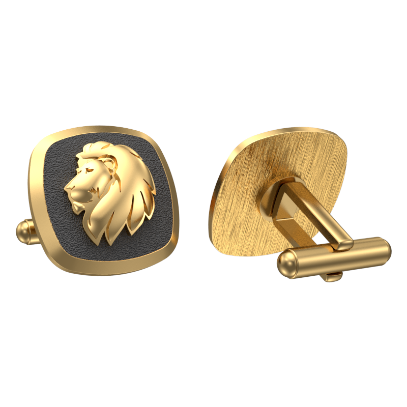 Leo Zodiac , Constellation Cufflink Set with 18kt Gold & Black Ruthenium Plating on Brass.