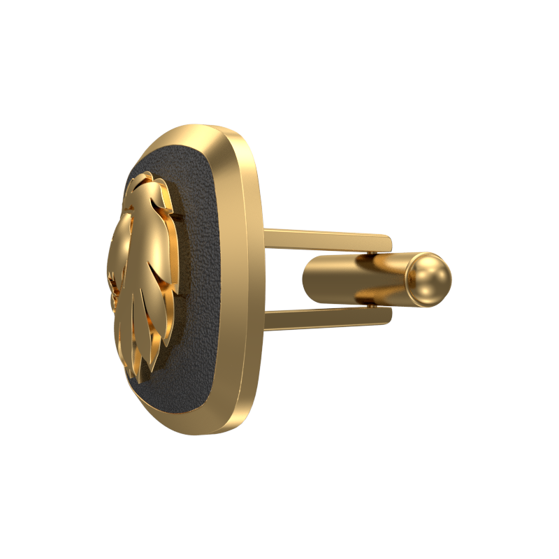 Leo Zodiac , Constellation Cufflink Set with 18kt Gold & Black Ruthenium Plating on Brass.